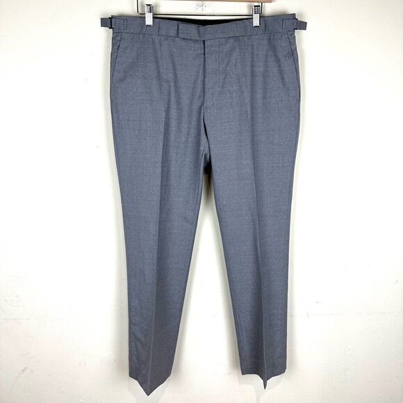 Polo Ralph Lauren Black Label Side Adjustable Grey Dress Pants 35 x 30 Read - Picture 1 of 13
